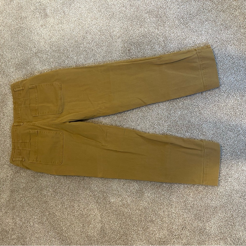 LOFT Cropped Pants in Mustard Brown